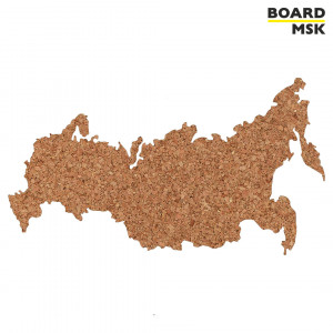 Фигурная пробковая доска в форме континентальной части России