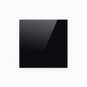 Стеклянная магнитная доска квадратная, цвета "Черный", классическая