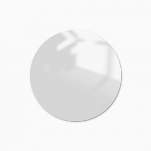 Стеклянная магнитная доска круглая, цвета "Белый", классическая