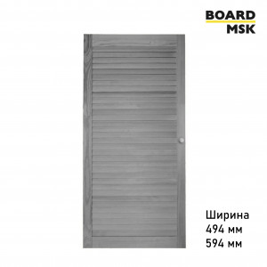 Жалюзийный фасад прямоугольный, цвета "Серый", ширина 494 мм, 594 мм