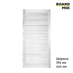 Жалюзийный фасад прямоугольный, цвета "Белый", ширина 394 мм, 444 мм