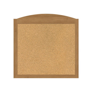 Пробковая доска квадратная в раме цвета "Орех", с отделением под логотип #2