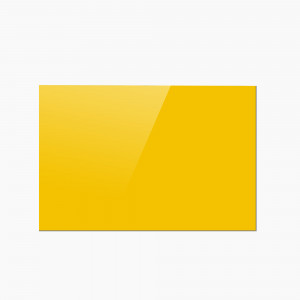 Стеклянная магнитная доска прямоугольная, цвета "Желтый", классическая