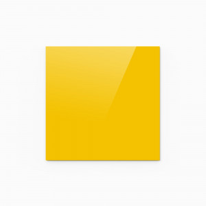 Стеклянная магнитная доска квадратная, цвета "Желтый", классическая