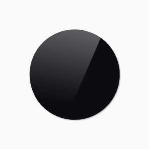 Стеклянная магнитная доска круглая, цвета "Черный", классическая
