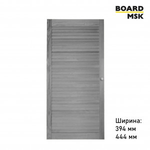 Жалюзийный фасад прямоугольный, цвета "Серый", ширина 394 мм, 444 мм