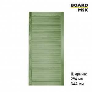 Жалюзийный фасад прямоугольный, цвета "Зеленый", ширина 294 мм, 344 мм
