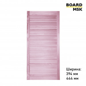 Жалюзийный фасад прямоугольный, цвета "Розовый", ширина 394 мм, 444 мм