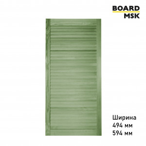 Жалюзийный фасад прямоугольный, цвета "Зеленый", ширина 494 мм, 594 мм