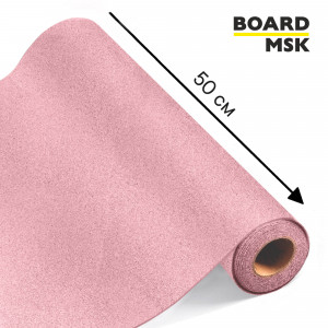 Пробковая подложка самоклеящаяся на стену с покраской "Розовый", ширина 50 см