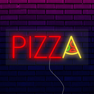 Неоновая вывеска для пиццерии "PIZZA"