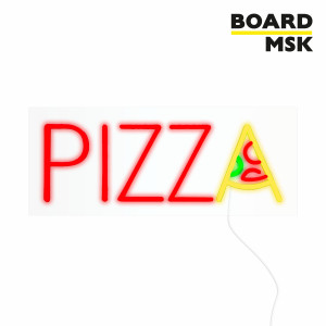 Неоновая вывеска для пиццерии "PIZZA"