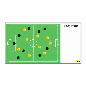 Магнитно-маркерная доска в алюминиевой рамке, тактическая "Для Футбола #1", большая