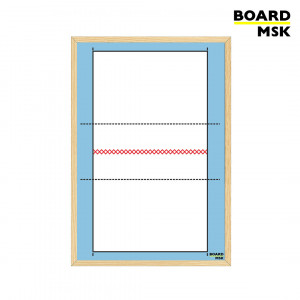 Вертикальная магнитно-маркерная доска в рамке цвета "Сосна", тактическая "Для Волейбола #1", большая