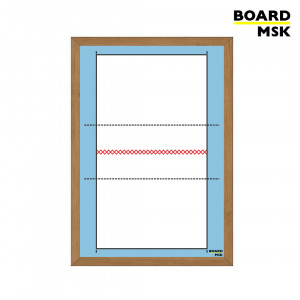 Вертикальная магнитно-маркерная доска в рамке цвета "Орех", тактическая "Для Волейбола #1", большая