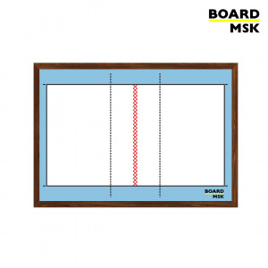 Магнитно-маркерная доска в рамке цвета "Дуб", тактическая "Для Волейбола #2", большая