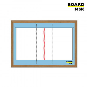 Магнитно-маркерная доска в рамке цвета "Орех", тактическая "Для Волейбола #2", большая