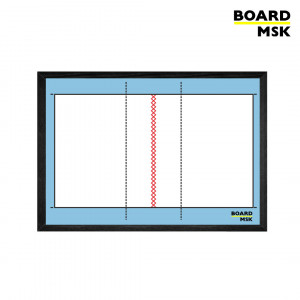 Магнитно-маркерная доска в рамке цвета "Черный", тактическая "Для Волейбола #2", большая