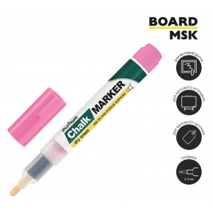 Маркер меловой MunHwa Chalk Marker,  розовый цвет