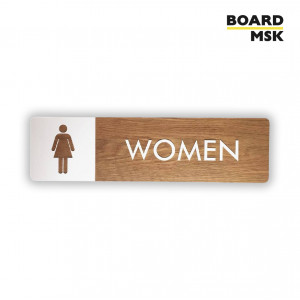 Табличка информационная горизонтальная "Туалет" "WOMEN"