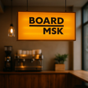 Световой короб с линейными светильниками с креплением на потолок 