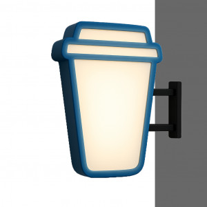 Световой короб фигурный односторонний "Стаканчик кофе-2"