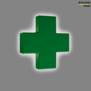 Световой короб из ПВХ с фоновой подсветкой “Аптечный крест” Световой короб из ПВХ с фоновой подсветкой “Аптечный крест”