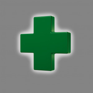 Световой короб из ПВХ с фоновой подсветкой “Аптечный крест” Световой короб из ПВХ с фоновой подсветкой “Аптечный крест”