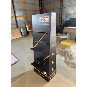 Промостойка из ПВХ с полками Промостойка из ПВХ с полками