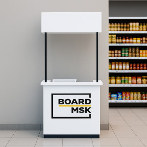 Промостойка с навесом с пространством внутри из ПВХ