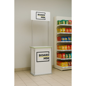 Промостойка “Классическая” из ПВХ с металлическим каркасом Промостойка “Классическая” из ПВХ с металлическим каркасом