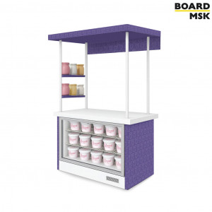 Промостойка “Классическая” с навесом и столешницей из ПВХ