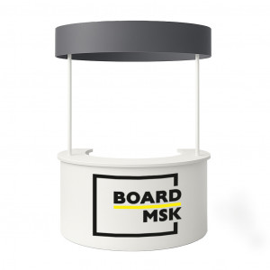 Промостойка полукруглая с навесом с пространством внутри