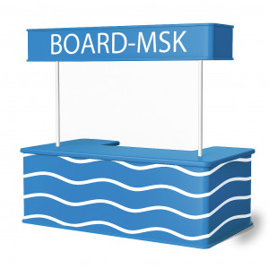 Промостойка “Классическая” с навесом и столешницей из ПВХ №2 Промостойка “Классическая” с навесом и столешницей из ПВХ №2