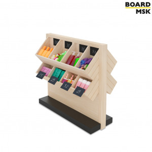 Стойка-лоток деревянная для выкладки товаров