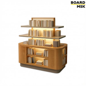 Промостойка двухсекционная из ЛДСП с 5 полками