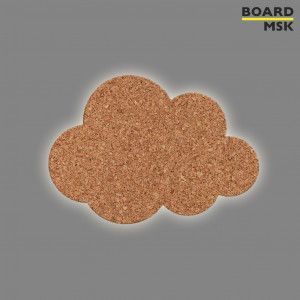 Фигурная пробковая доска "Облако" с подсветкой