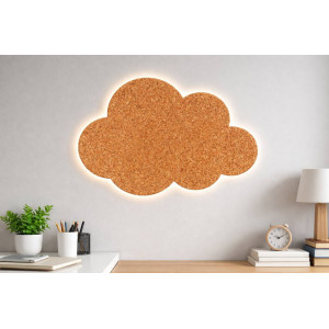 Фигурная пробковая доска "Облако" с подсветкой