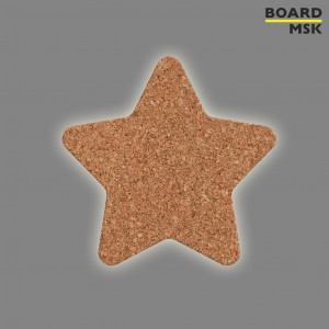 Фигурная пробковая доска "Звезда" с подсветкой