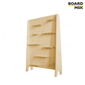 Пегборд напольный прямоугольный двухсторонний цвета "Сосна" №2