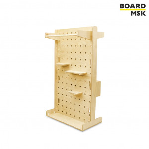 Пегборд напольный двухсторонний на колесиках цвета "Сосна"