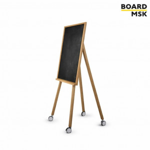 Флипчарт вертикальный магнитно-меловой односторонний на треноге на колесиках