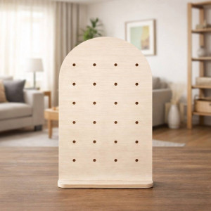 Настольный пегборд деревянный "арочный" цвета "Сосна"