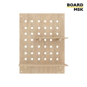 Пегборд Board-Msk классический, прямоугольный + 2 полки (10х25 см), цвета "Сосна" Пегборд Board-Msk классический, прямоугольный + 2 полки (10х25 см), цвета "Сосна"