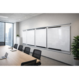 Рельсовая система с магнитно-маркерными модулями Board-msk в алюминиевых рамках