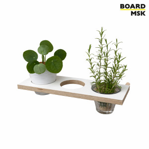 Подставка для цветов с 3 отделениями деревянная для пегборда Board-msk 