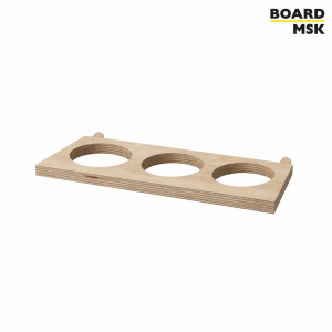 Подставка для цветов с 3 отделениями деревянная для пегборда Board-msk 