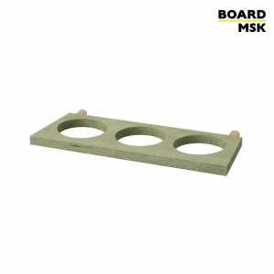 Подставка для цветов с 3 отделениями деревянная для пегборда Board-msk 