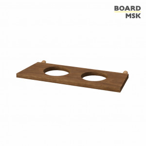 Подставка для цветов с 2 отделениями деревянная для пегборда Board-msk 