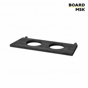 Подставка для цветов с 2 отделениями деревянная для пегборда Board-msk 